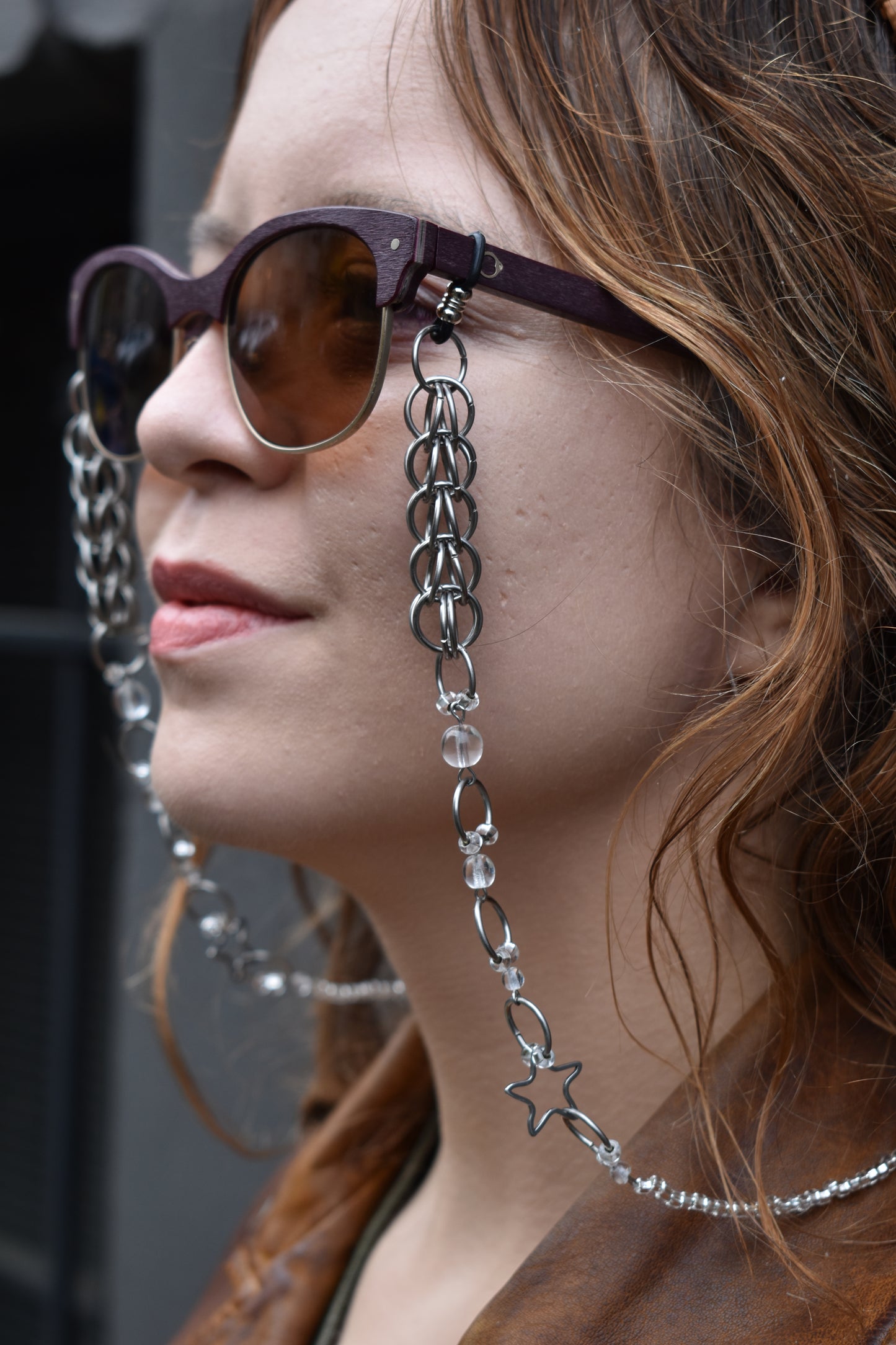 snowflake glasses chain