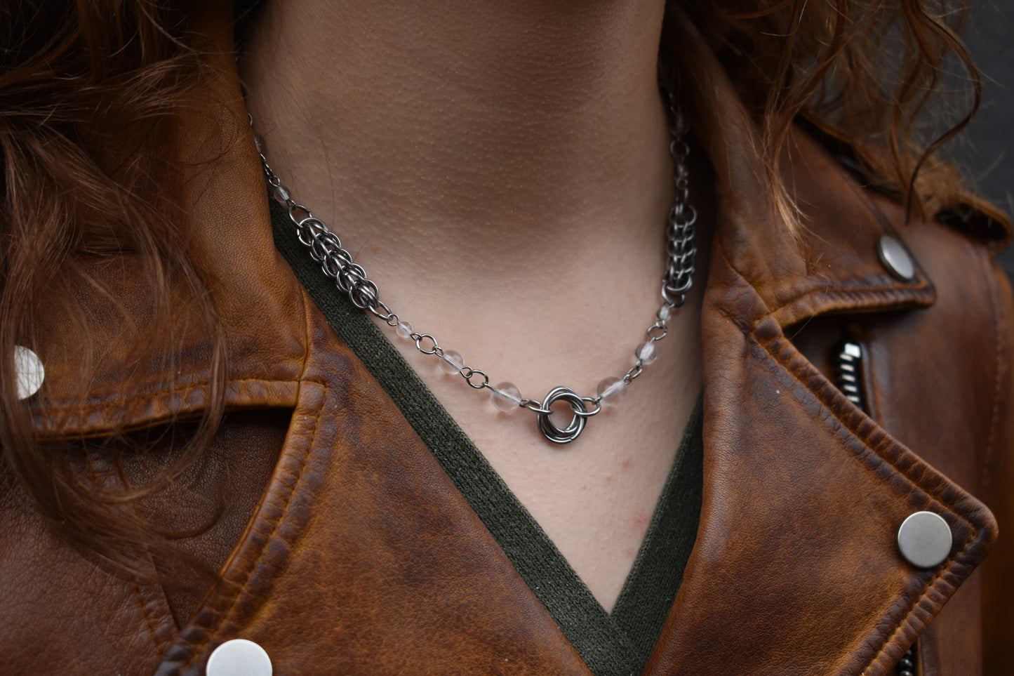 rosette necklace