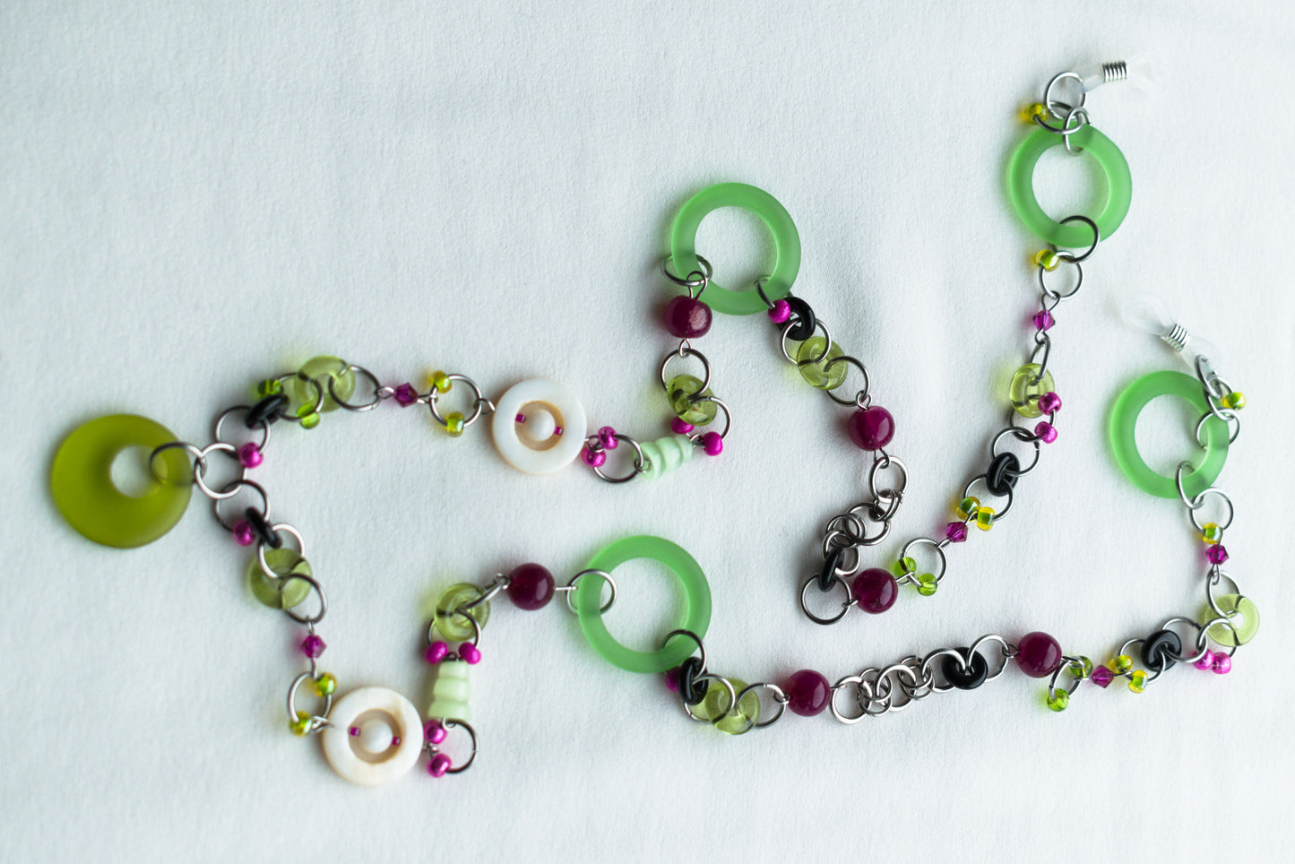 pink/green glasses chain