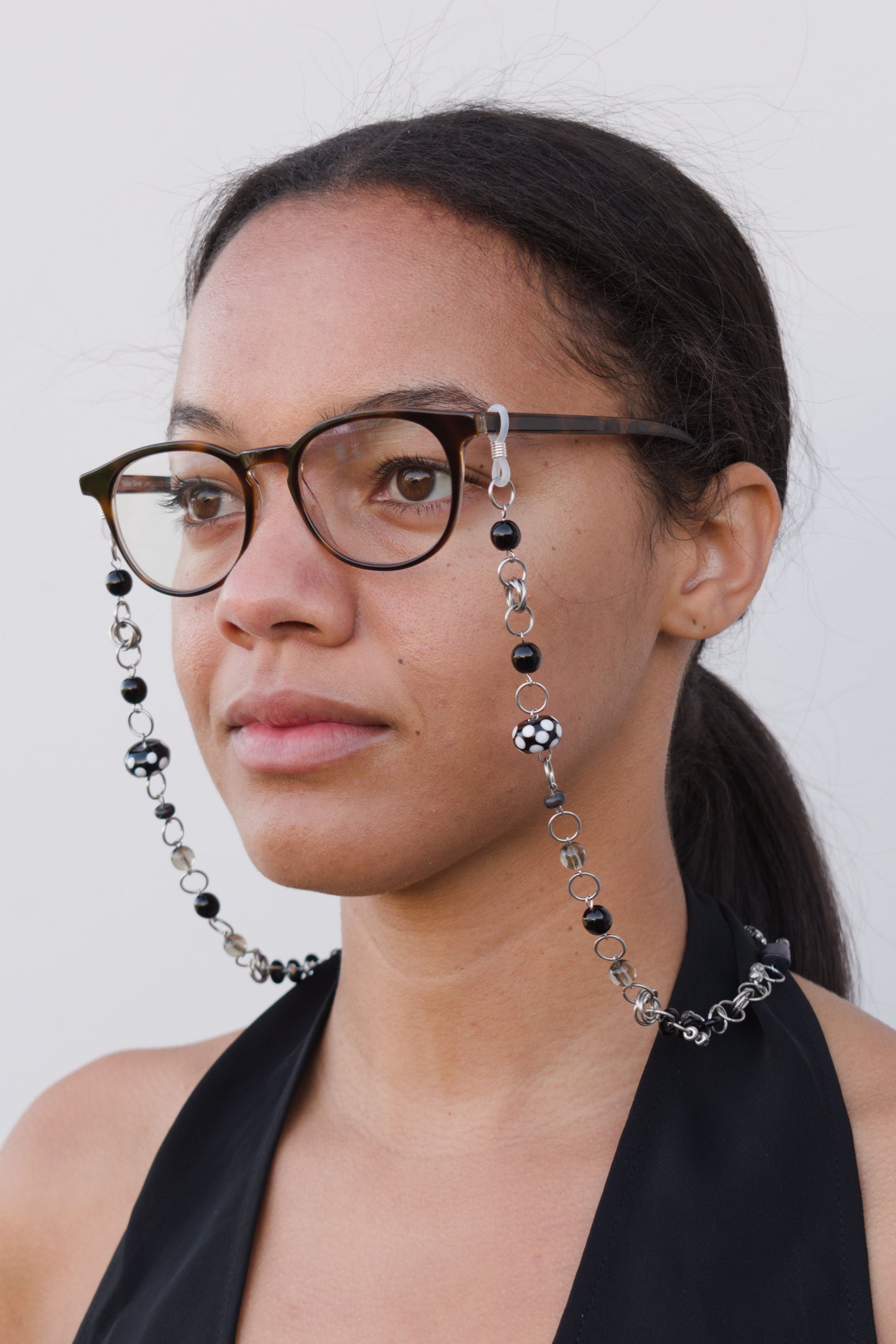 "color is scary" glasses chain
