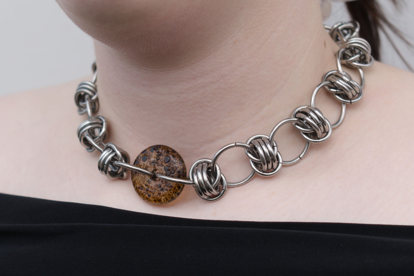 ambiguous spotted animal necklace