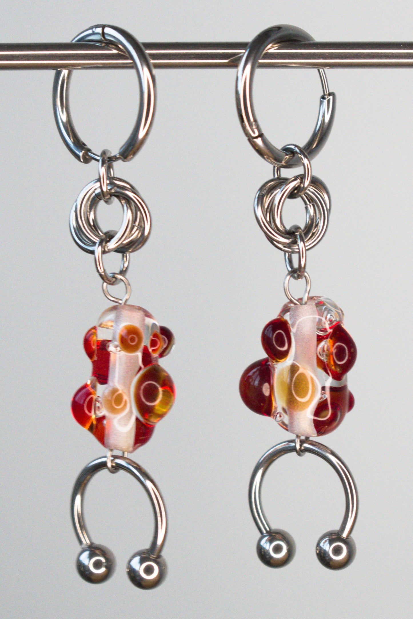 red hot earrings