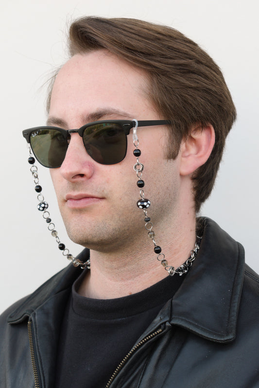 "color is scary" glasses chain
