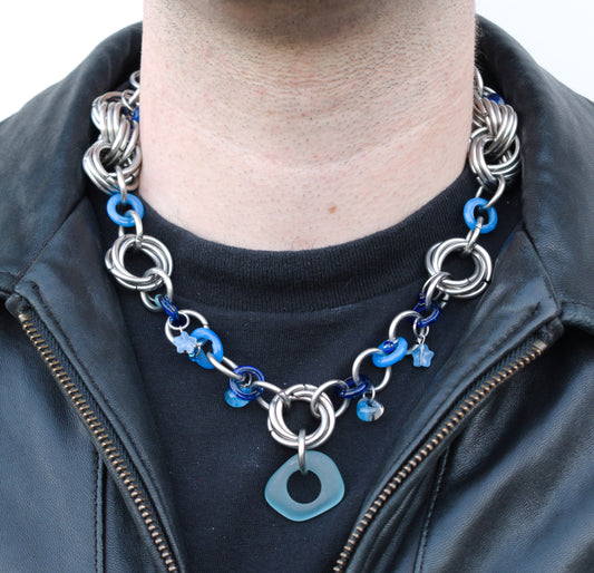 blue necklace